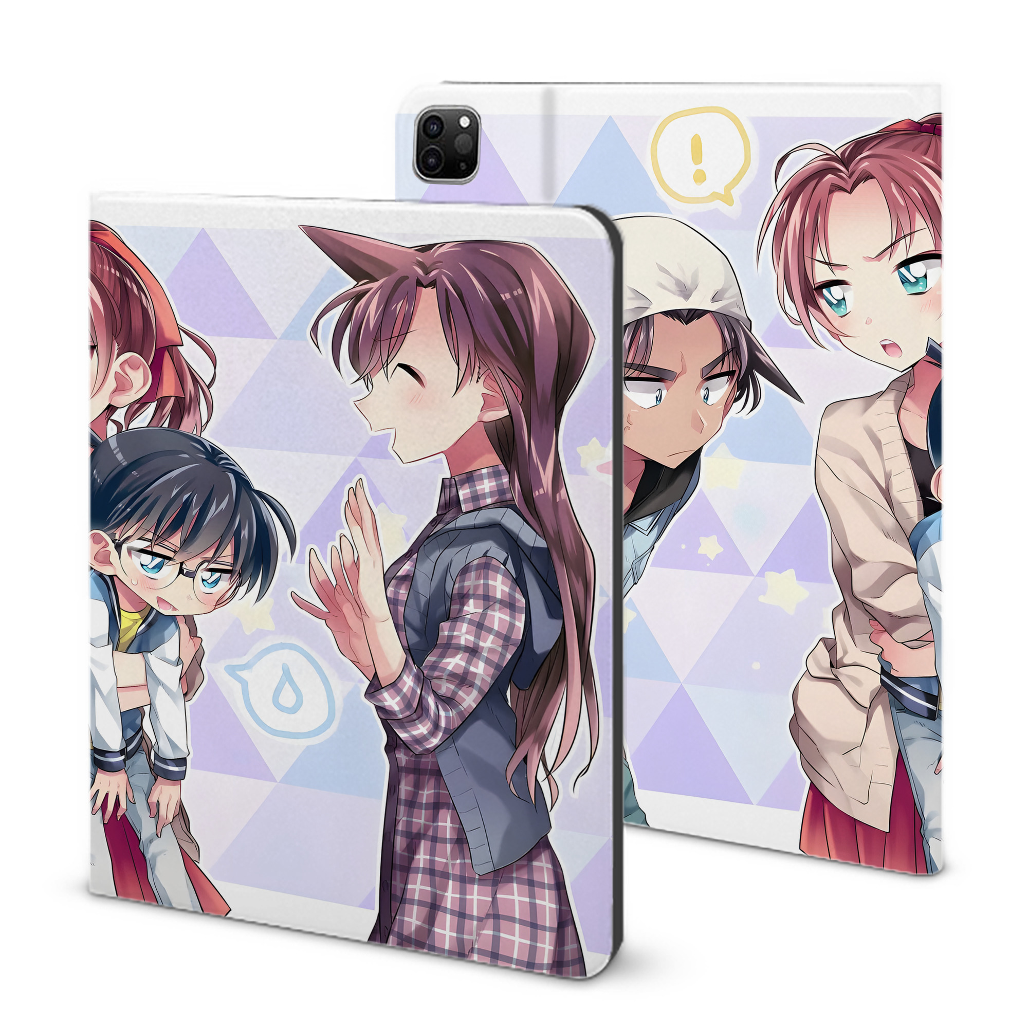 （画像用） 名探偵コナン Detective Conan IPad ケース ブック型 PUレザー TPU 耐衝撃 軽量 薄型 ペン収納なし 全面保護 IPad 各モデル対応